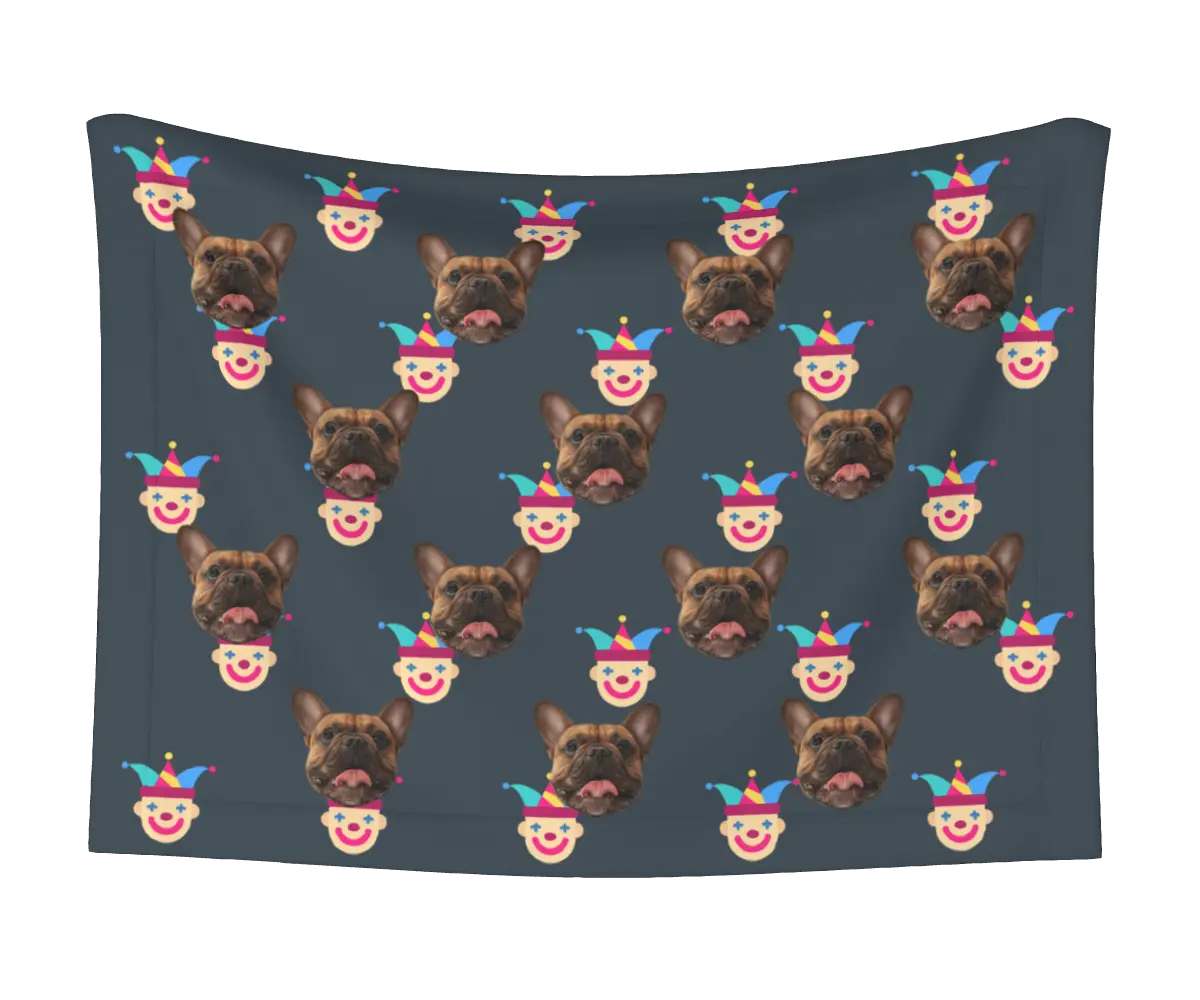 Jester & Dog Face Blanket