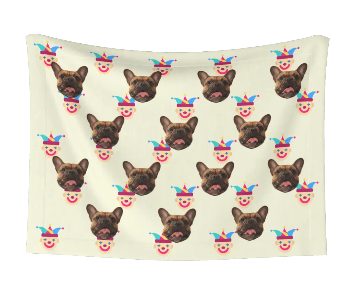 Jester & Dog Face Blanket
