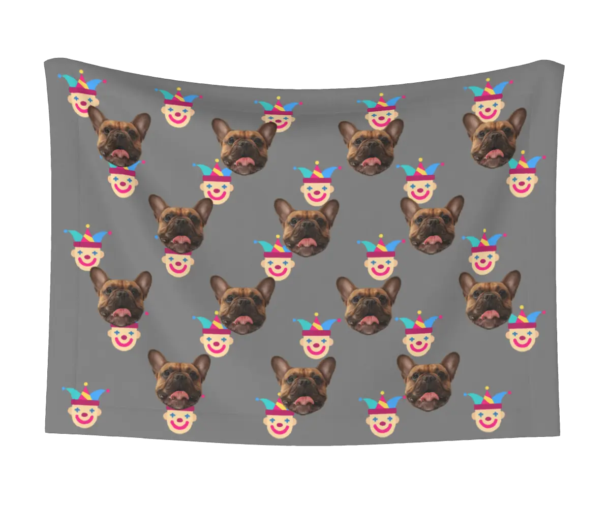 Jester & Dog Face Blanket