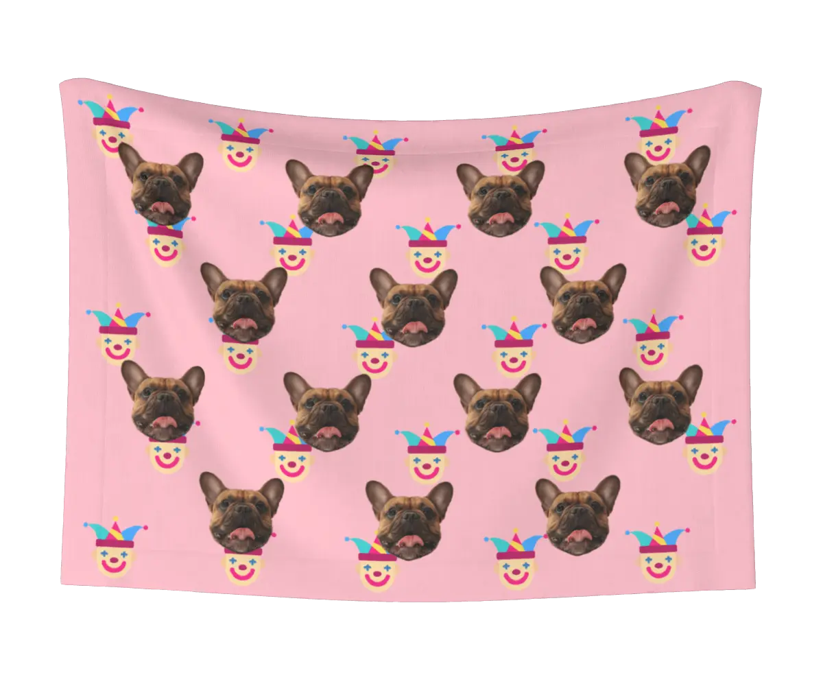 Jester & Dog Face Blanket