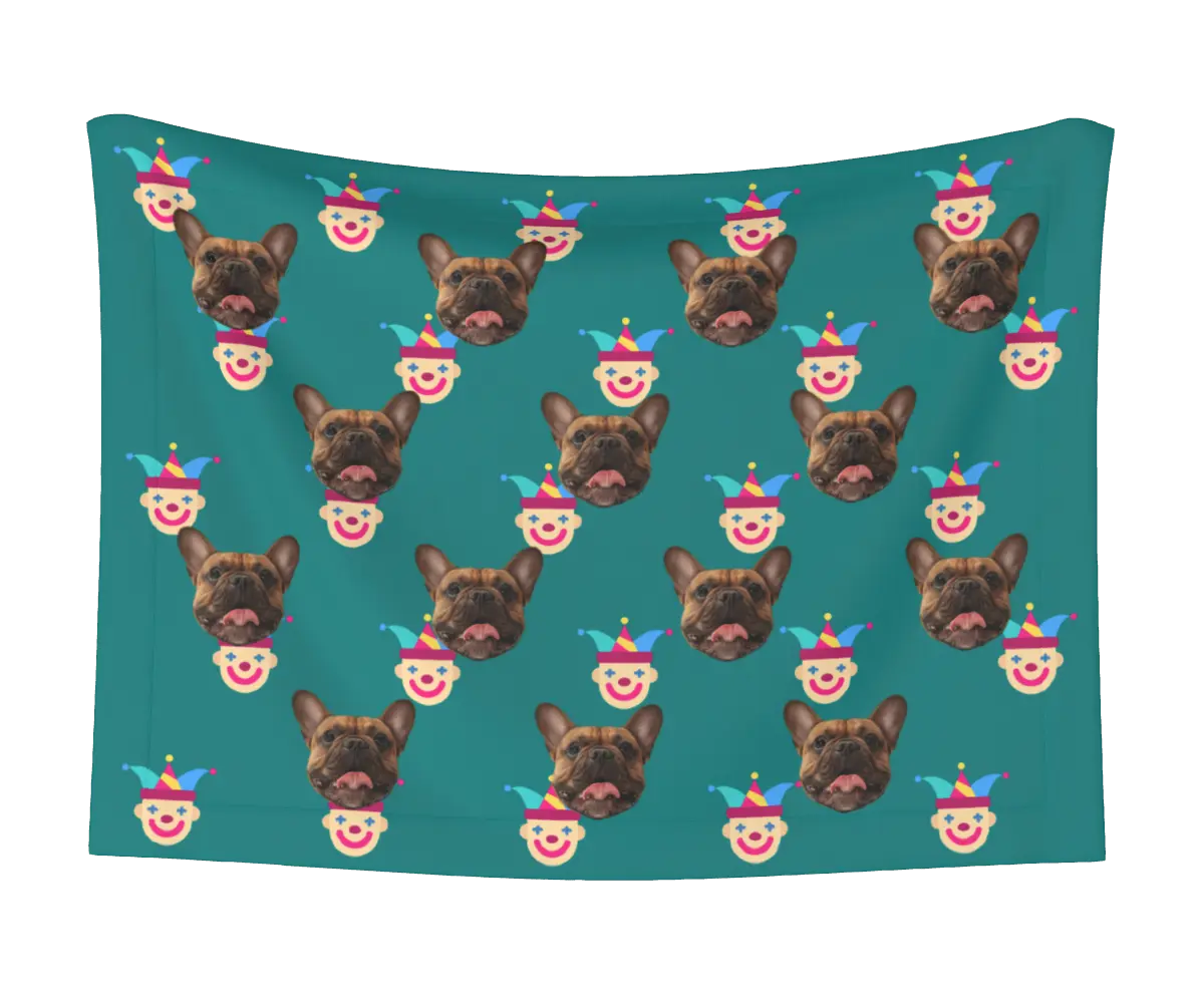 Jester & Dog Face Blanket