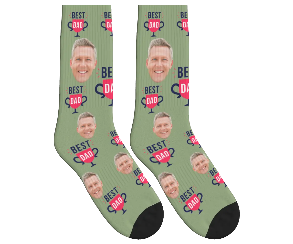 Best Dad Socks - Sage Green / Crew Socks