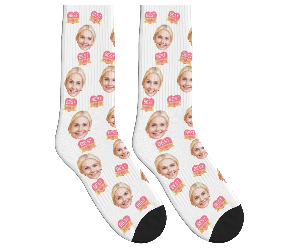 Best Mom Socks - White / Crew Socks