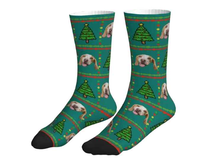 Christmas dog socks