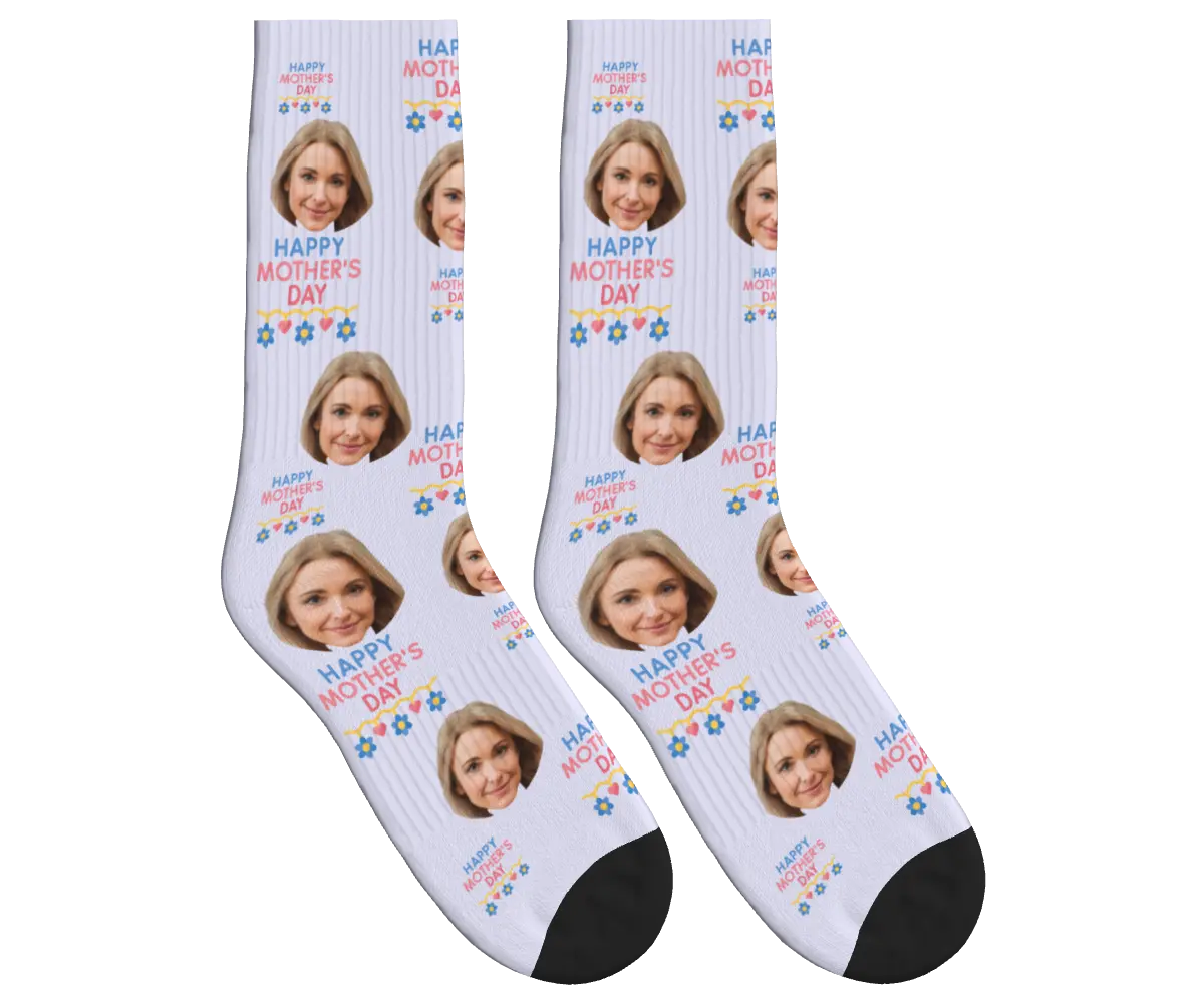 Happy Mother's Day Socks - Lavender / Crew Socks