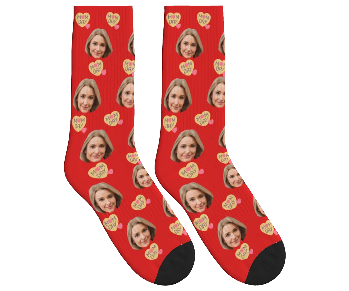 Mom Day Socks - Red / Crew Socks