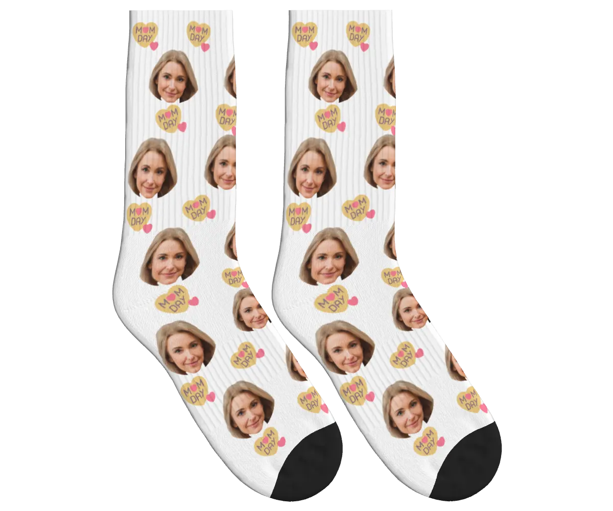 Mom Day Socks - White / Crew Socks