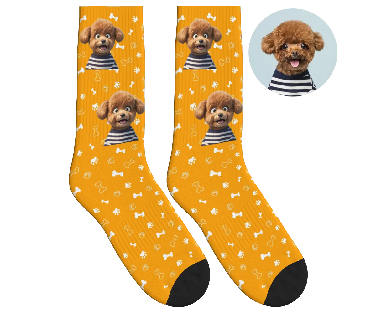 Photo-to-Art Socks - Orange / CG Animation