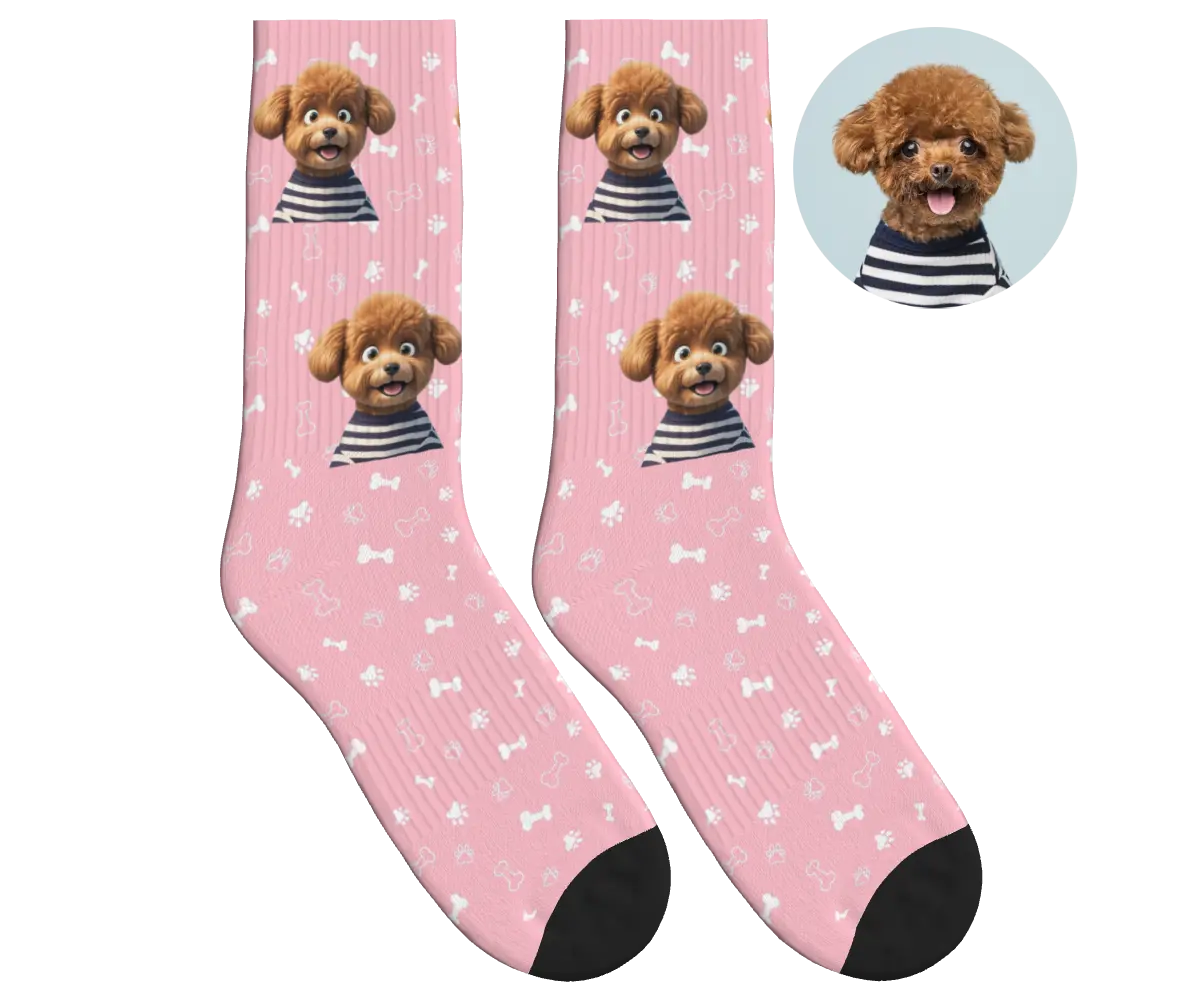 Photo-to-Art Socks - Pink / CG Animation