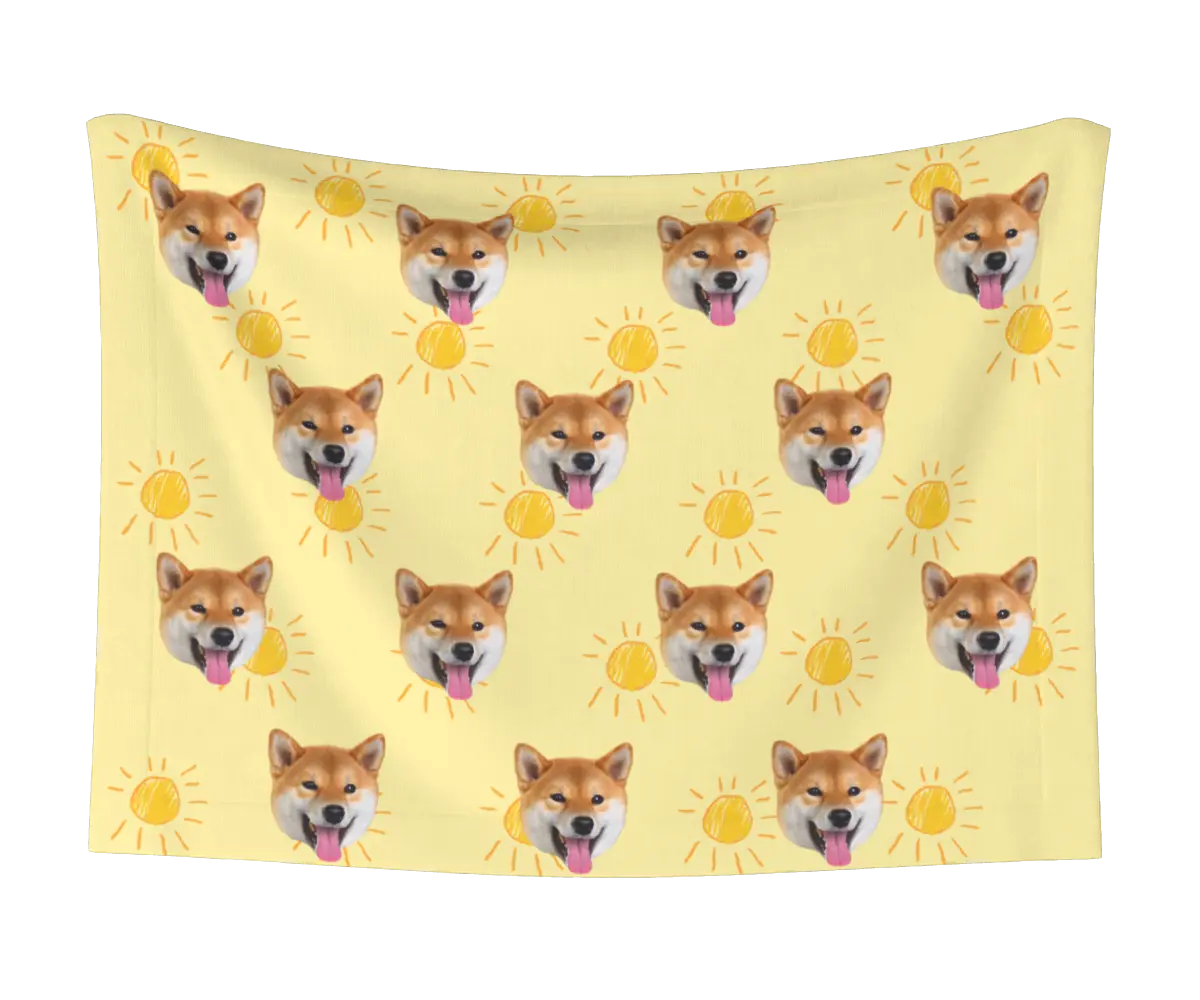 Suns & Dog Face Blanket