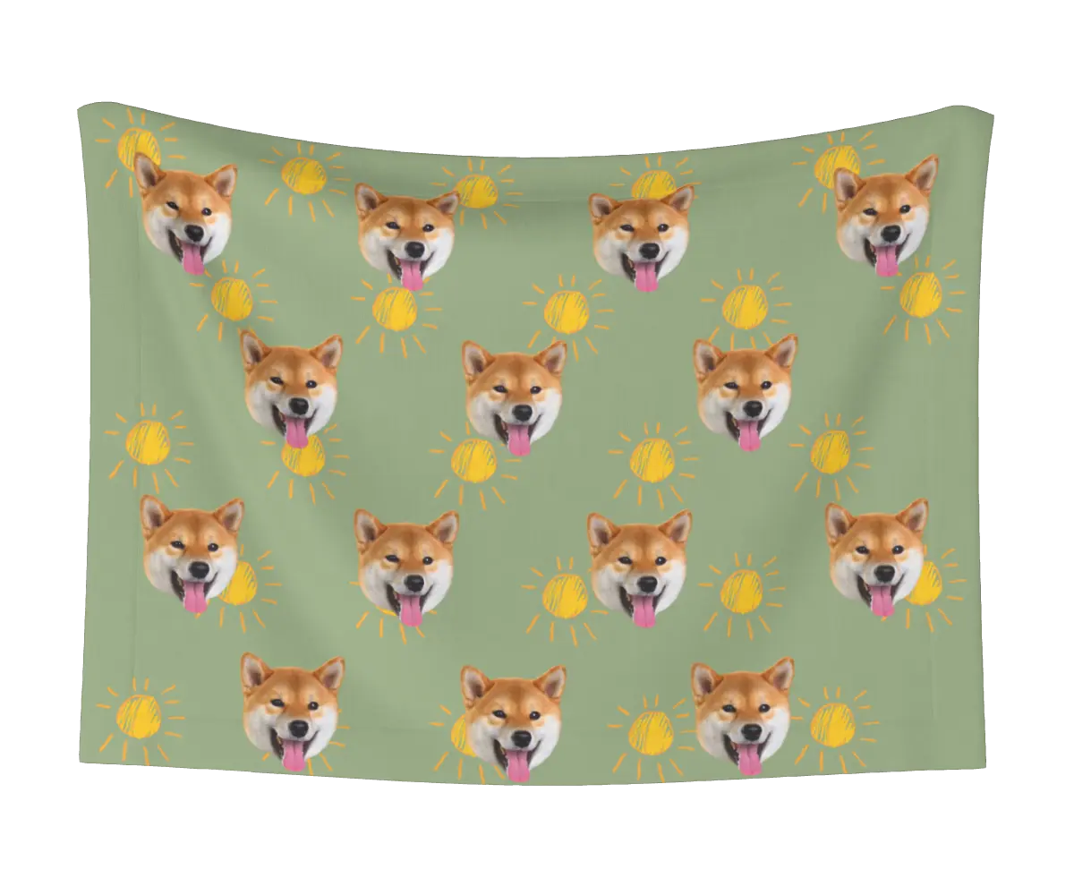Suns & Dog Face Blanket