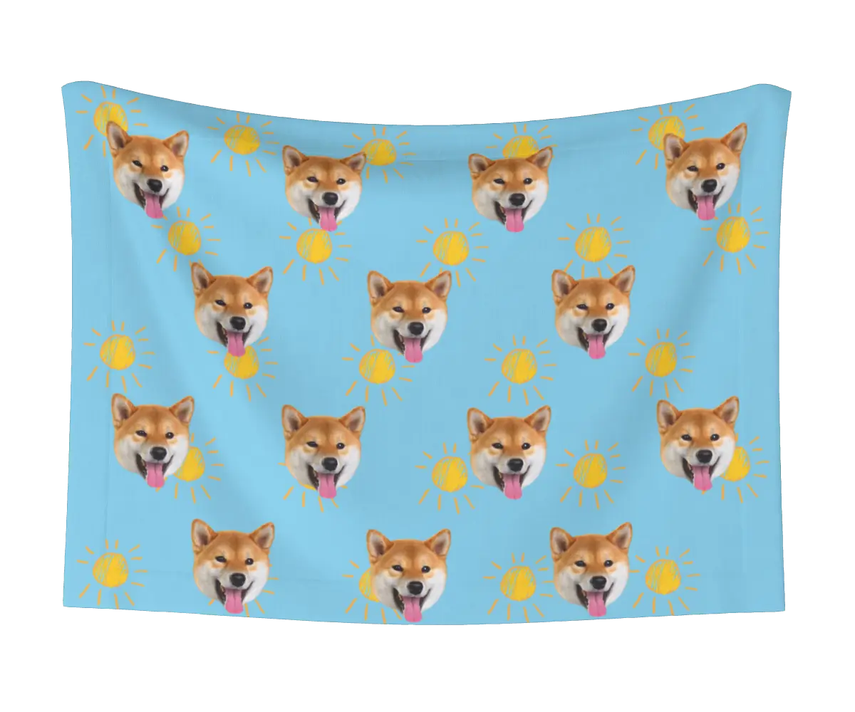Suns & Dog Face Blanket