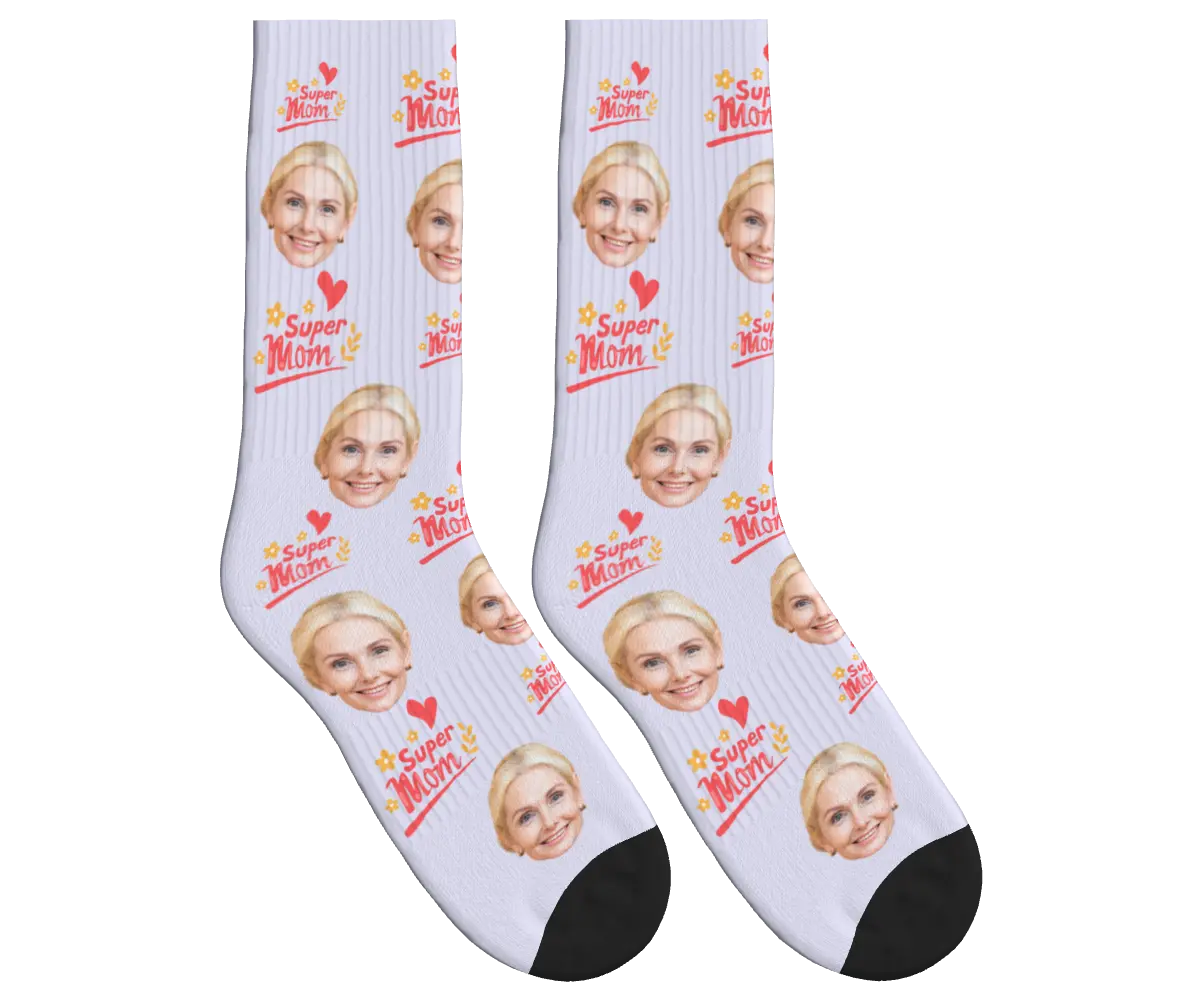 Super Mom Socks - Lavender / Crew Socks
