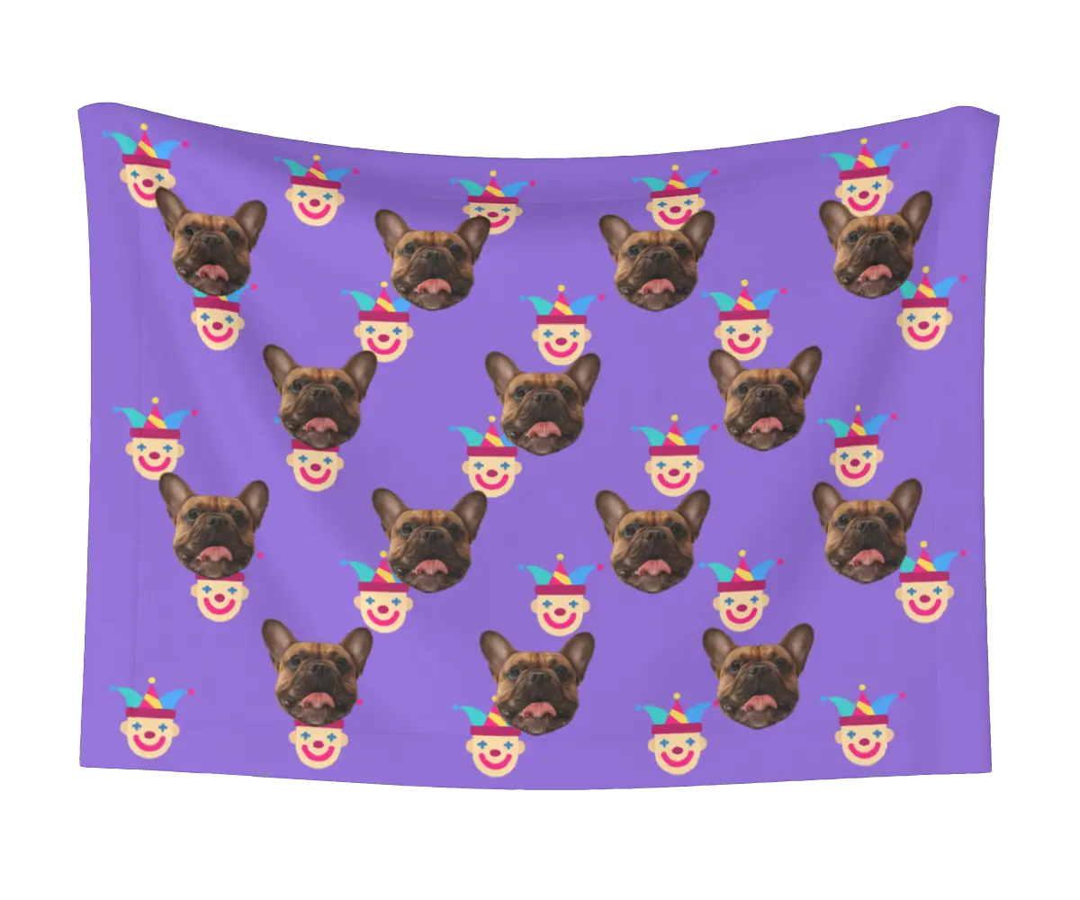 Jester & Dog Face Blanket