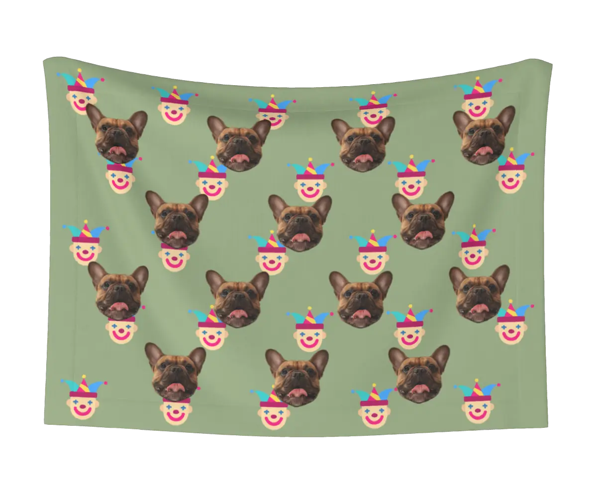 Jester & Dog Face Blanket