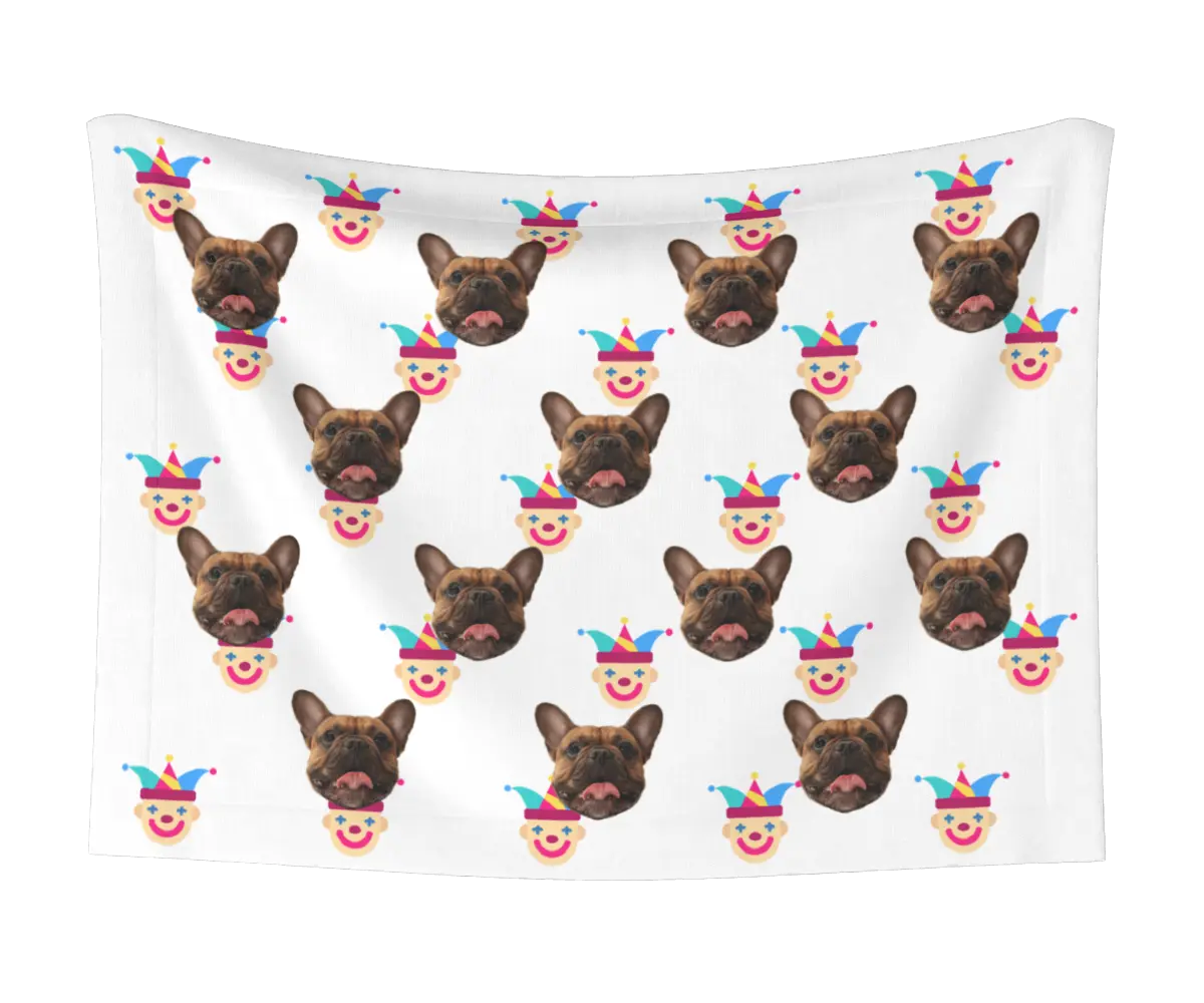 Jester & Dog Face Blanket