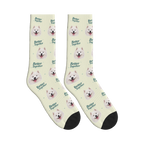 Better Together Dog Face Socks in Beige with a custom dog photo