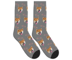 Fireworks & Dog Face Socks in Gray — personalized dog photo design