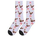 Donuts & Dog Face Socks in Lavender — personalized dog photo design