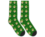 Dog & Happy St. Patrick’s Day Socks - Green / Crew Socks