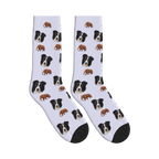 Mastodon Dog Face Socks in Lavender with a custom dog photo