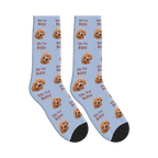 My Fur Baby Dog Face Socks in Periwinkle with a custom dog photo