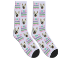 No Bunny Loves You Like I Do Socks - Lavender / Crew Socks