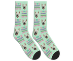No Bunny Loves You Like I Do Socks - Mint Green / Crew Socks