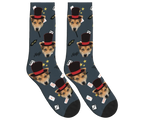 Puppy Magician Socks with Magic Elements - Charcoal Gray / Crew Socks