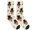 Puppy Magician Socks with Magic Elements - Beige / Crew Socks