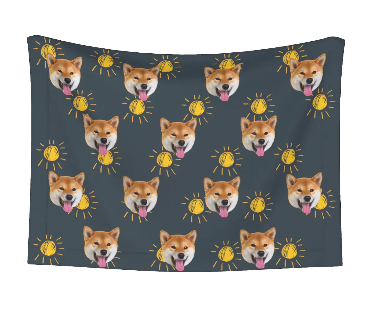 Suns & Dog Face Blanket