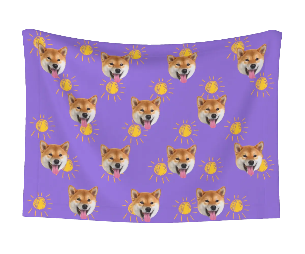 Suns & Dog Face Blanket