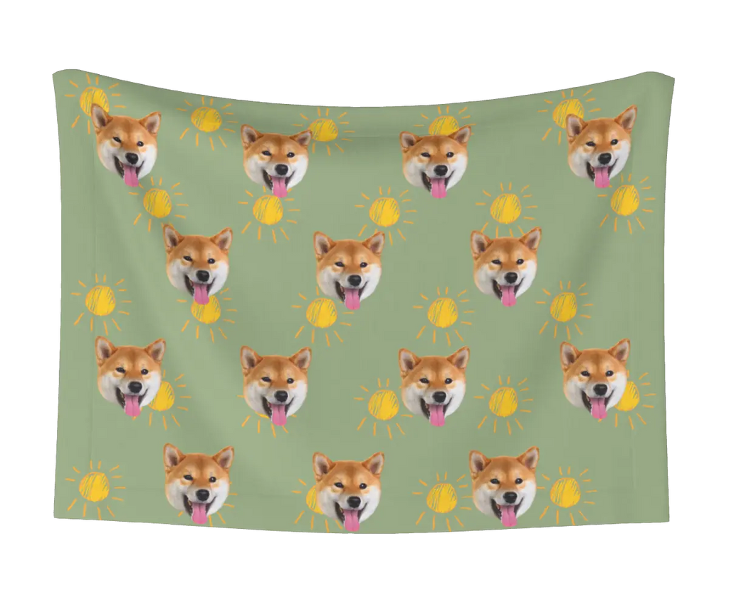Suns & Dog Face Blanket